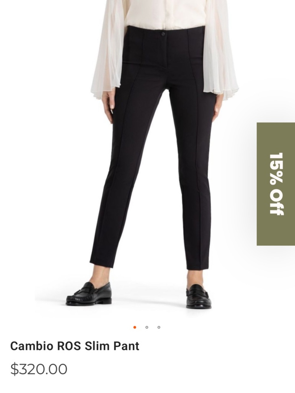 Cambio ROS Slim Ankle Pants in Black